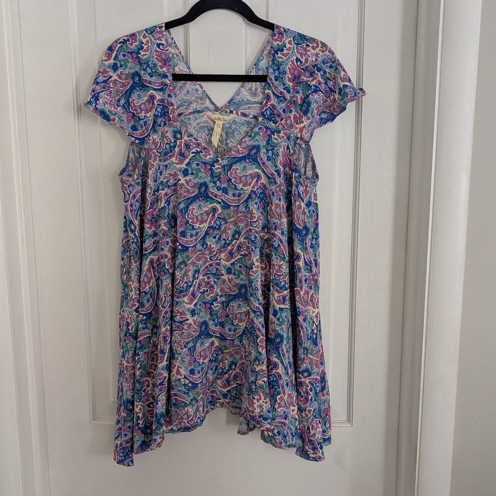Matilda Jane Floral Flowy Top LARGE Fairy Cottage Lightweight Comfort Shark Bite